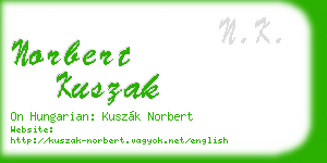 norbert kuszak business card