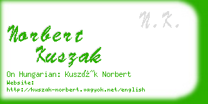 norbert kuszak business card